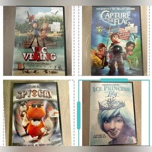 Disney movies new Ice Princess Lily DVD, spy cat, Capture the Flag‎ set of 4 CD